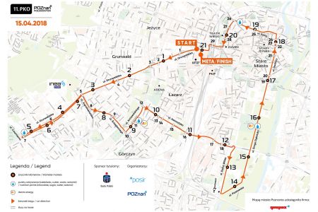 Poznań Półmaraton - szczegóły zmian w organizacji ruchu