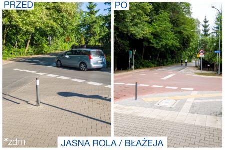Połączone zdjęcia sprzed rozpoczęcia i po zakończeniu prac