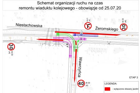 Koleny etap prac kolejarzy na ul. Niestachowskiej