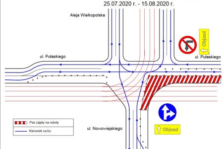 Kolejny etap prac przy ul. Pułaskiego