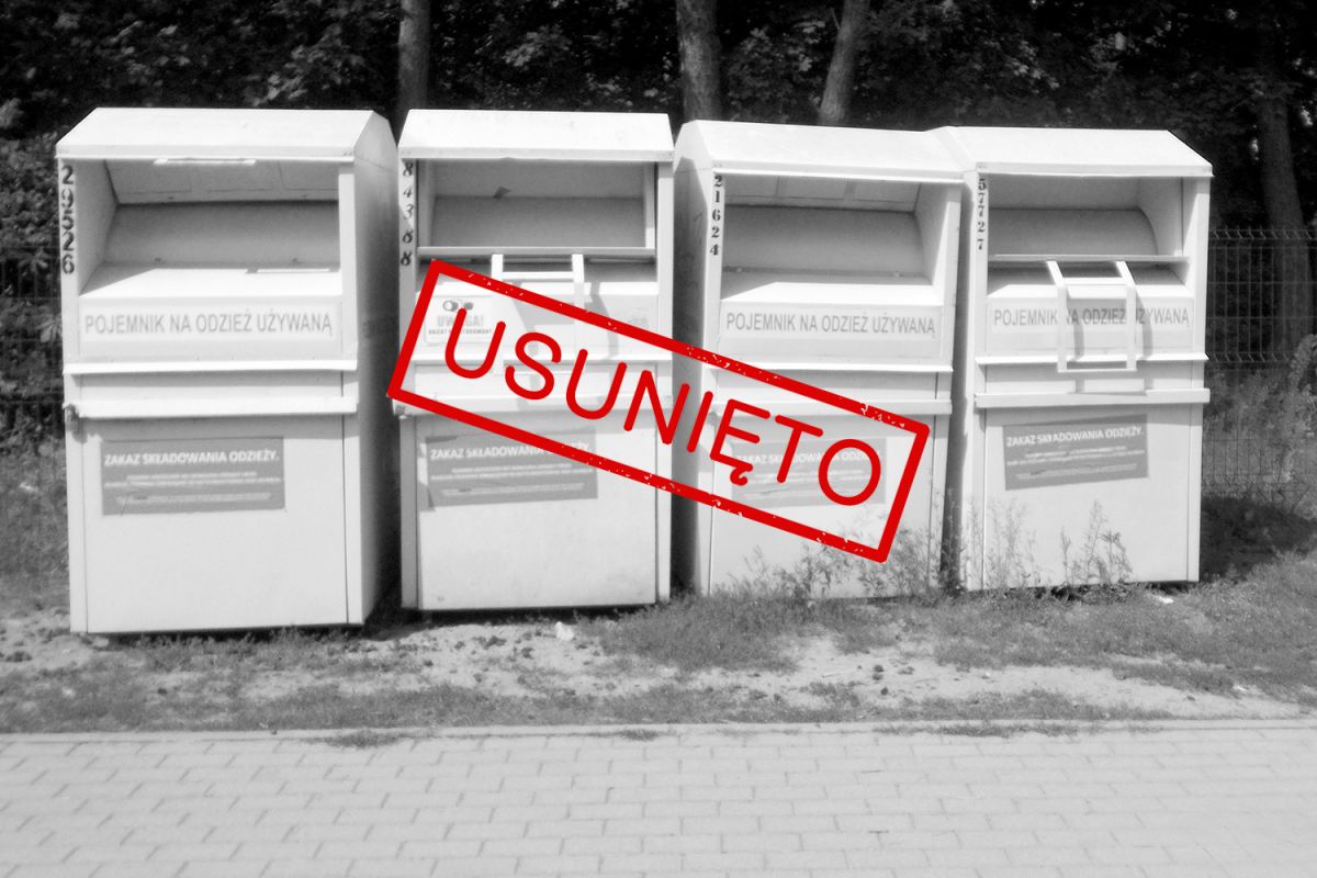 Pojemniki na odzież – ul. Dzięgielowa (na wysokości nr 7) - USUNIĘTO