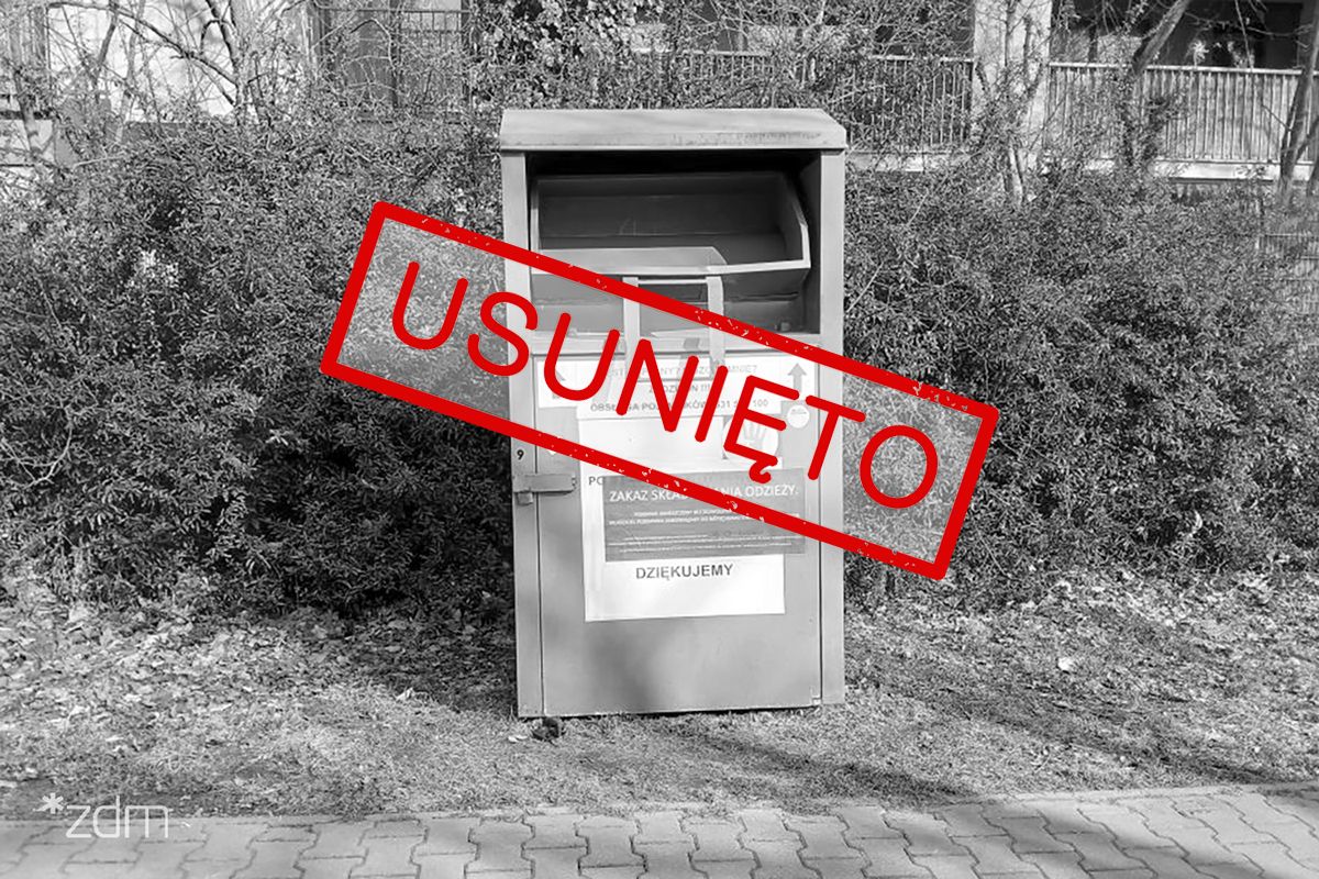 Pojemnik na odzież – ul. Maratońska - USUNIĘTO