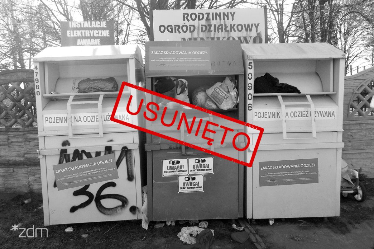 Pojemniki na odzież – ul. Minikowo - USUNIĘTO Pojemniki na odzież – ul. Minikowo - USUNIĘTO