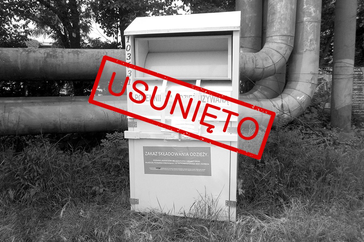 Pojemniki na odzież – ul. Strzeszyńska (na wysokości nr 25) - USUNIĘTO