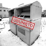 Pojemniki umieszczone bez zezwolenia zarządcy drogi